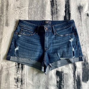Low Rise Denim Shorts - Medium Ripped